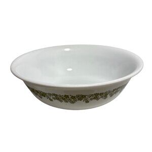 Corelle Cereal Bowl Crazy Daisy Flower Pattern Green White 6.25"